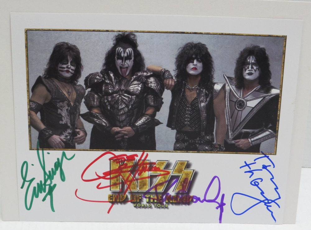 KISS END OF THE ROAD SIGNED AUTOGRAPHED 8 X 10  -  SINGER THAYER SIMMONS STANLEY