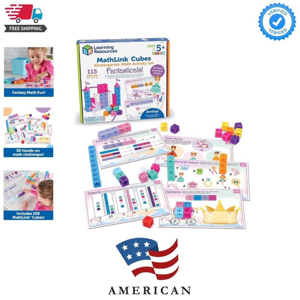 MathLink Cubes Kindergarten Math Activity Set: Fantasticals!