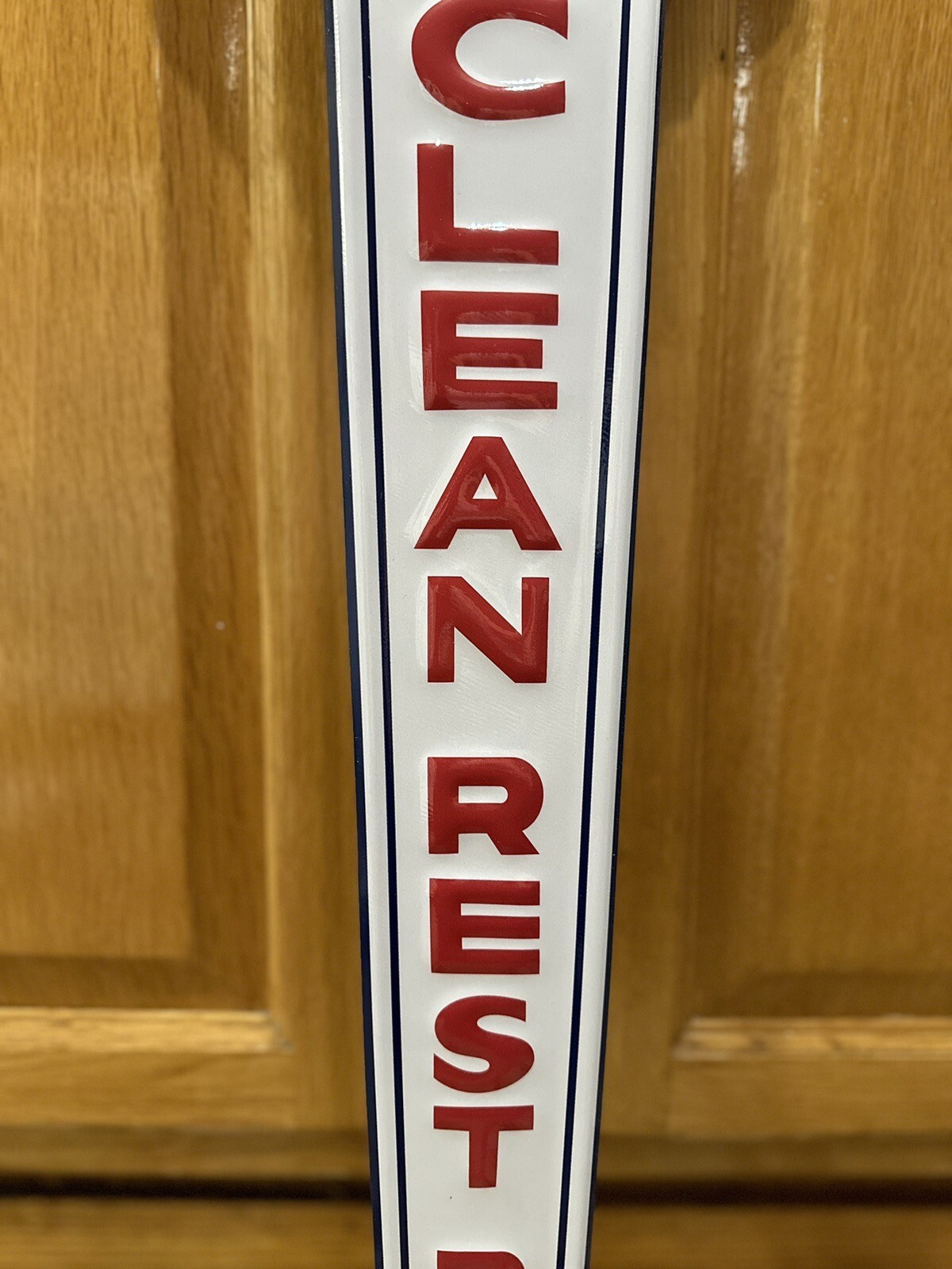 Clean Rest Room Sign Bathroom American Standard Gas Oil Vintage Style Wall Decor