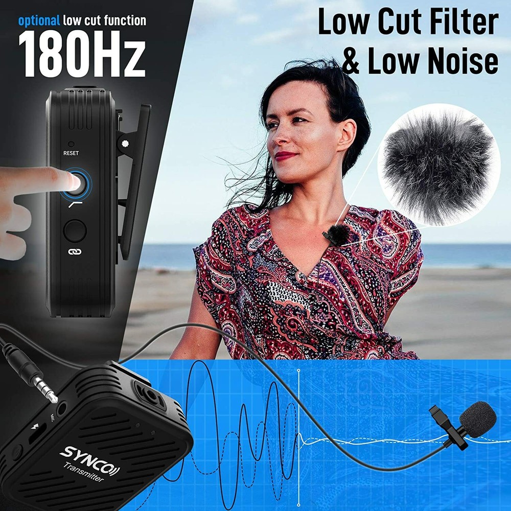 SYNCO G1(A1) Wireless Microphone System with Transmitter Receiver Kit For Camera