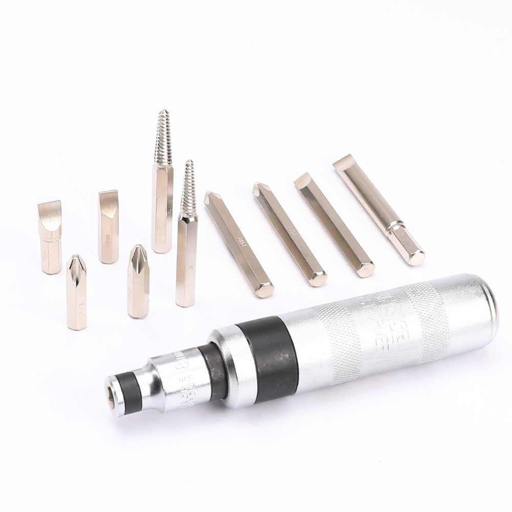 12PCS/Set Impact Screwdriver Kit Heavy Driver Hammer Screw Socket Drive Bit Tool