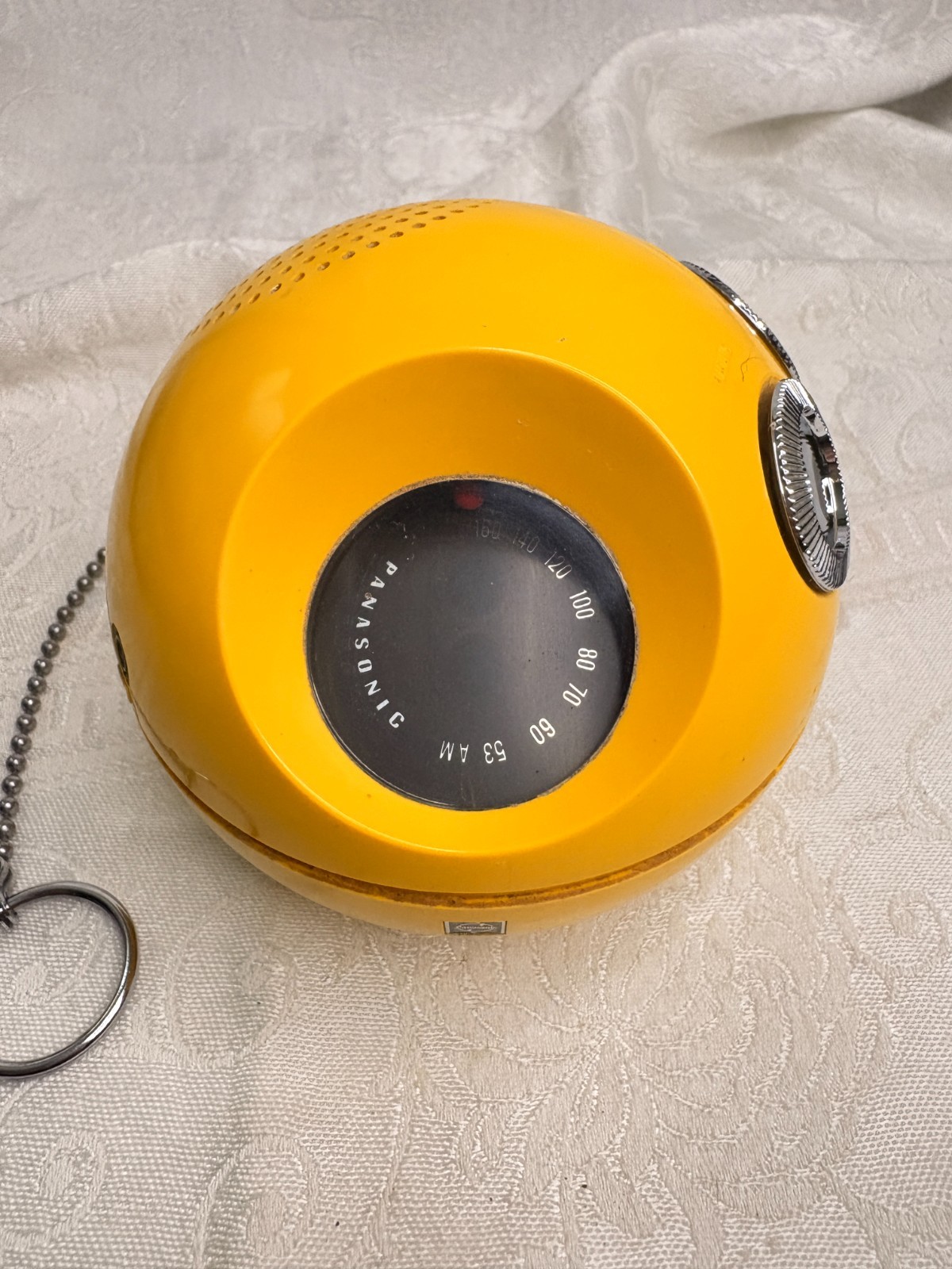 Panasonic Panapet Ball AM Radio Transistor Yellow R-70 Space Age Working Vintage