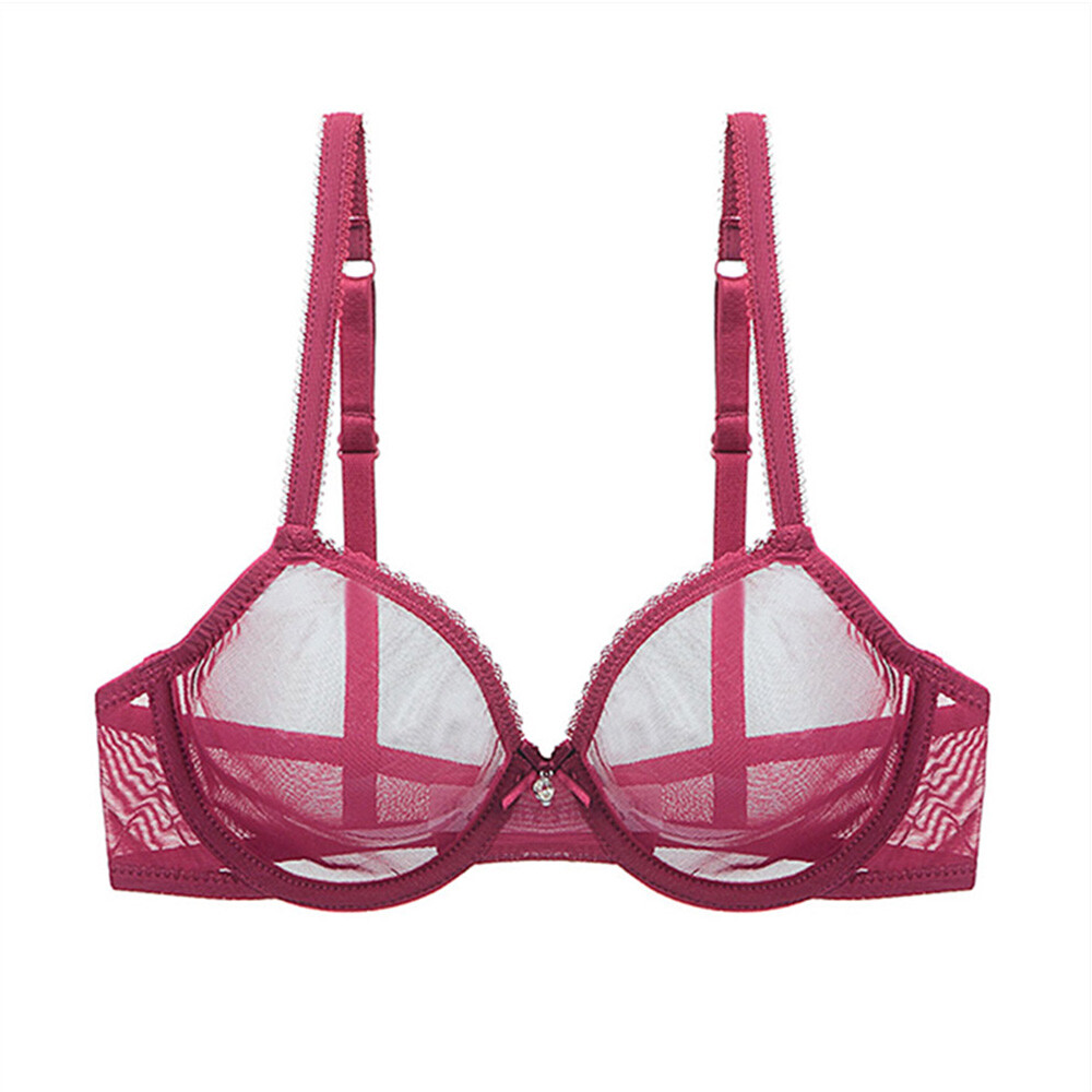 See Through Mesh Sheer Womens Bras Underwired Sexy Lingerie Misses Hot Underwear