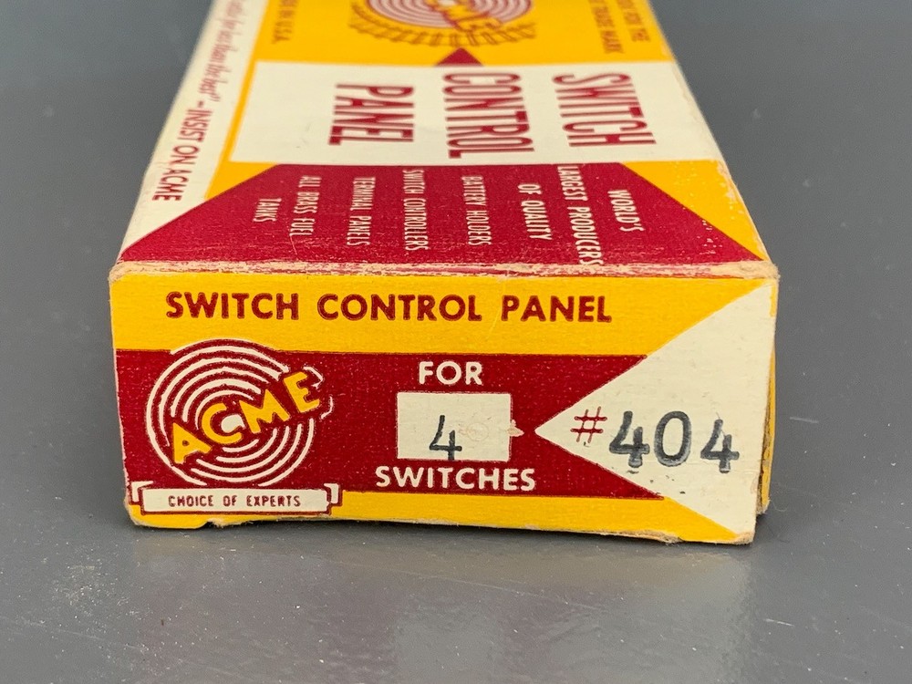 Acme #404 Switch Control Panel for four switches NIB! E0158