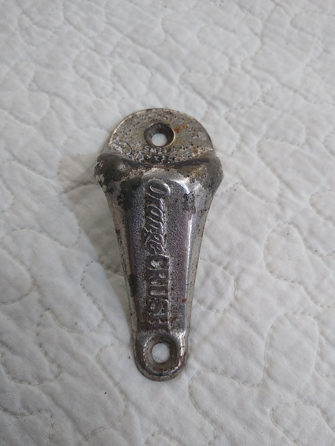 Vintage 1925 Orange Crush Wall Mount Bottle Opener - Starr - Brown Mfg. Co. 