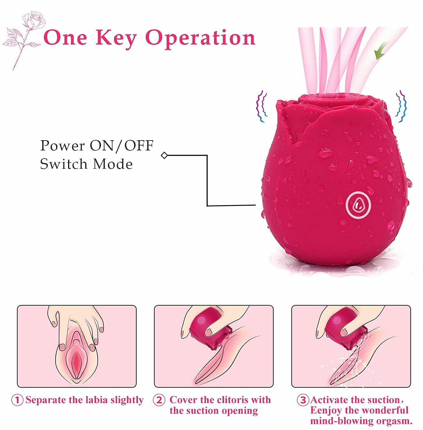 10-speed Rose Vibrator G-spot Dildo Clitoral Sucking For Women Sex Toys