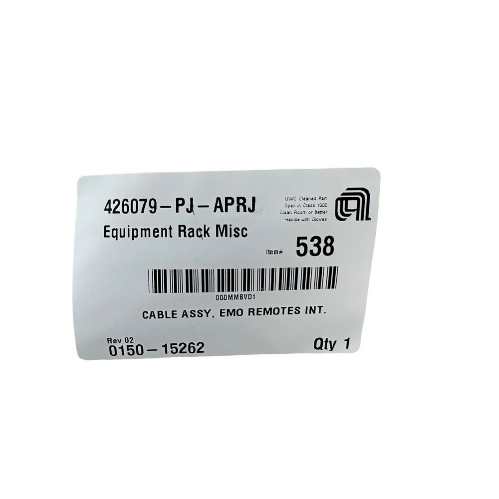 AMAT APPLIED MATERIALS CABLE ASSY EMO REMOTES 0150-15262