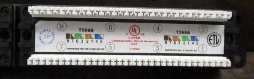 OPEN BOX Navilite Cat.5e Patch Panel 24 Ports Black Unshielded