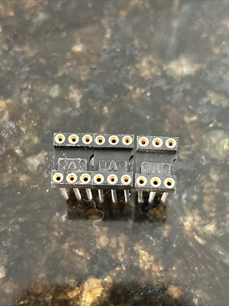 IC SOCKET, 6 PIN DIP SOCKET, WIRE WRAP, Screw Machine, Tin, Gold.