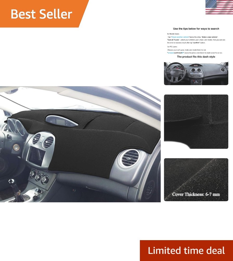 Dash Cover Mat Custom Fit for Mitsubishi Eclipse/Eclipse Spyder Without Clima...