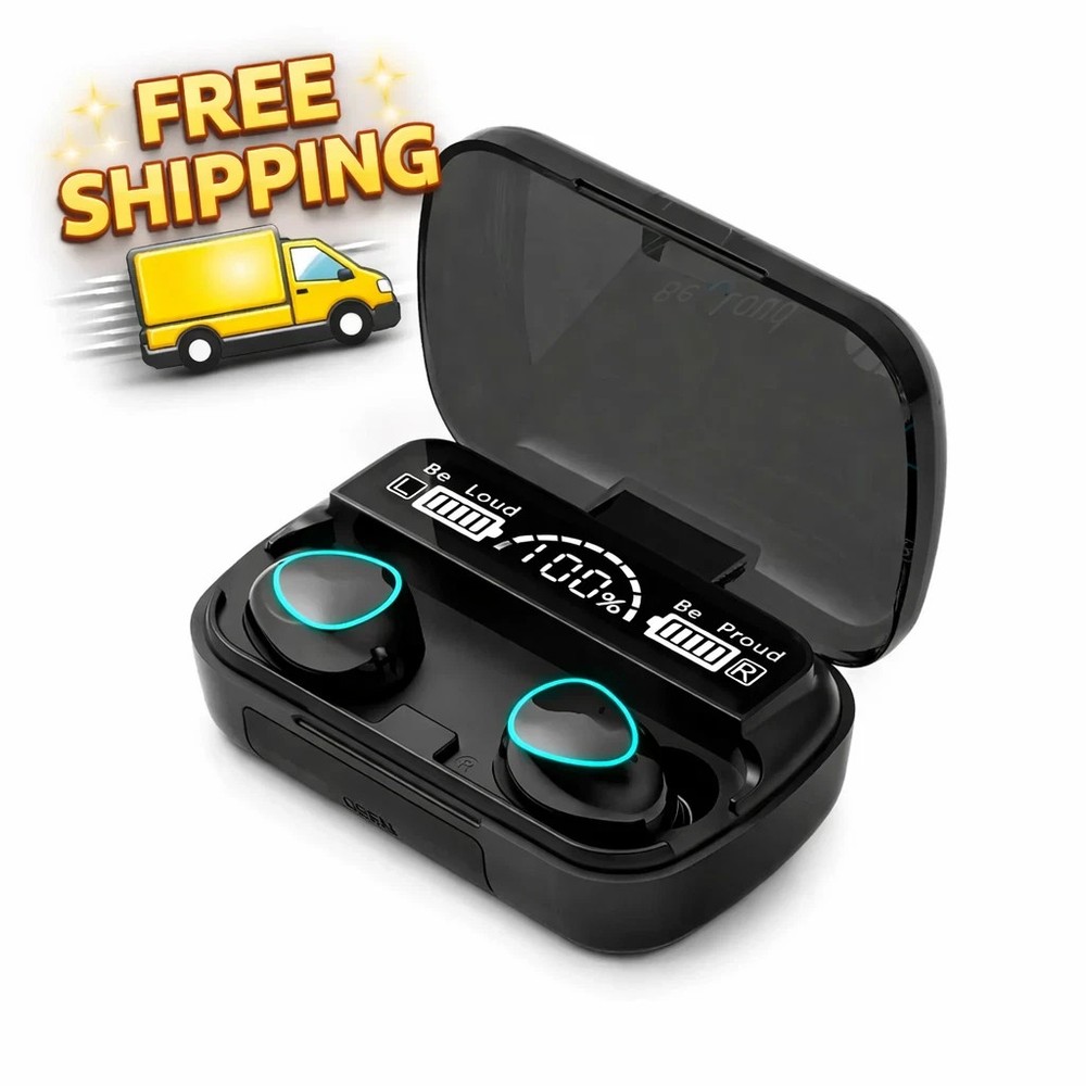 TWS Bluetooth Earbuds Waterproof Bluetooth 5.1 Headset Noise Cancelling Wireless
