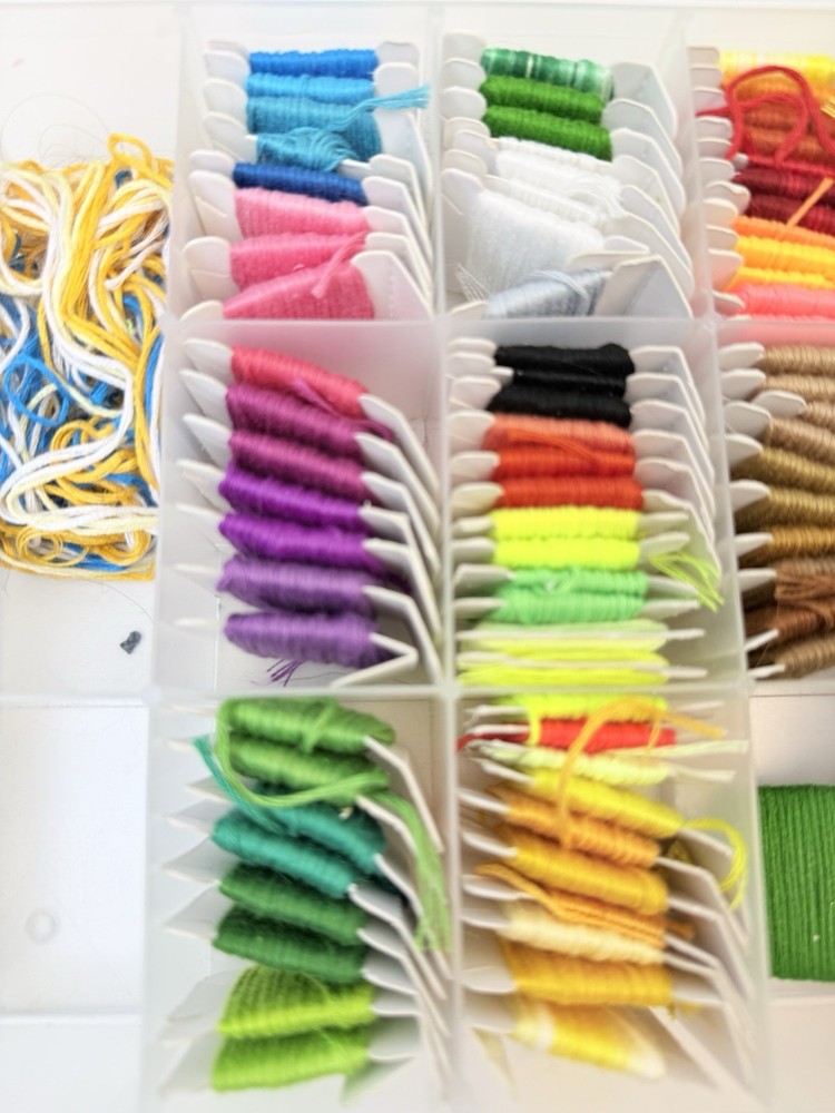 NEEDLEWORK THREAD AND CONTAINER