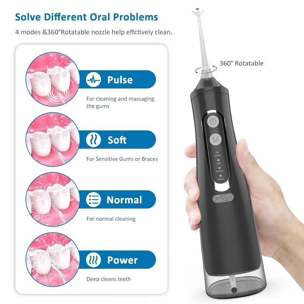 Cordless Water Flosser Dental Oral Irrigator Travel Teeth Cleaner Floss Pick NEW