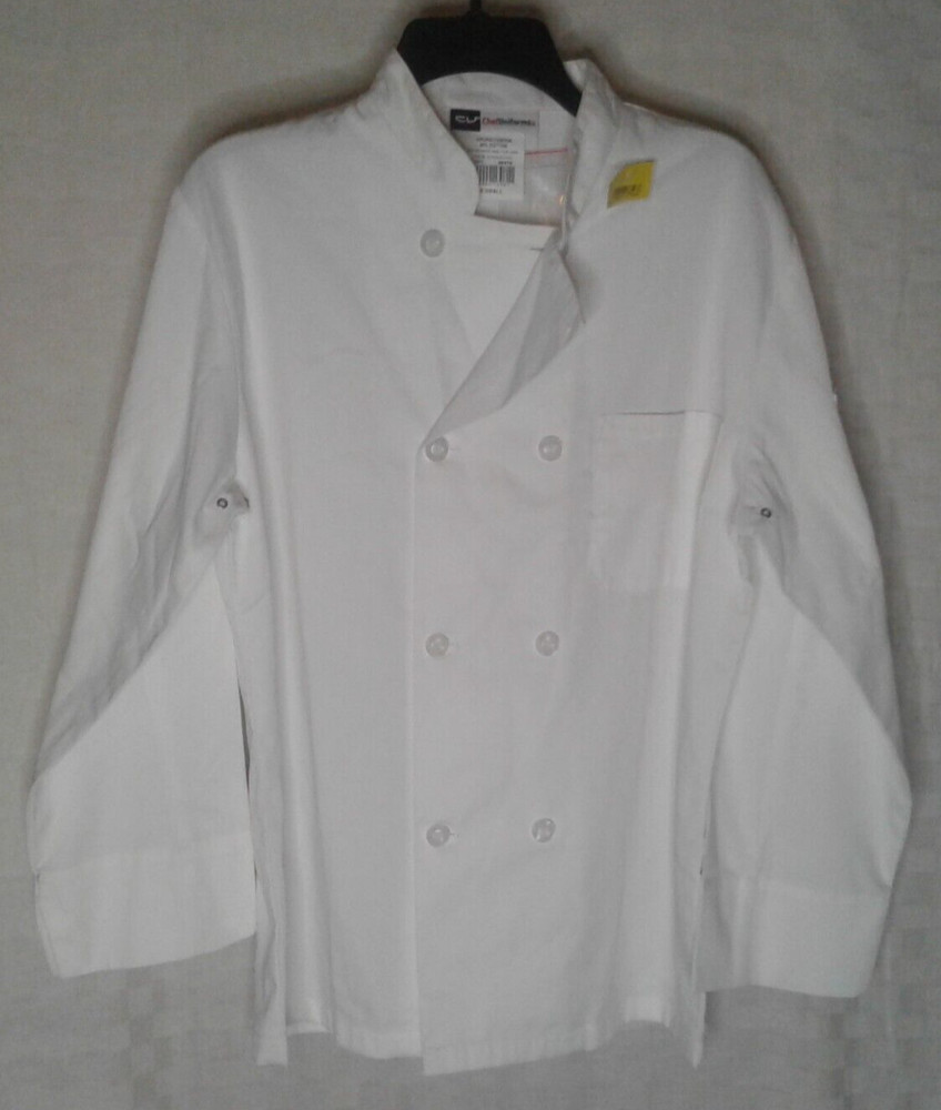 Chef Uniform xs  Men 2 Pocket Double Breasted Reversable Closure Coat Jacket