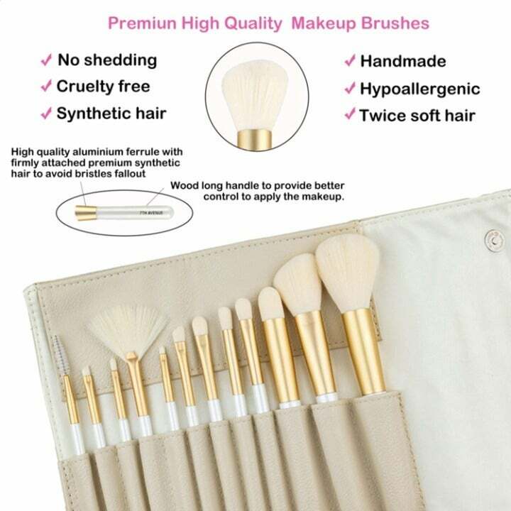 7th Avenue 12 Pcs Makeup Brush Set
