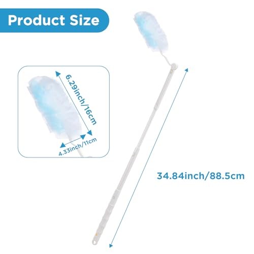 60 Count Duster Refills, Disposable Cleaning Duster Kit Heavy Duty Blue