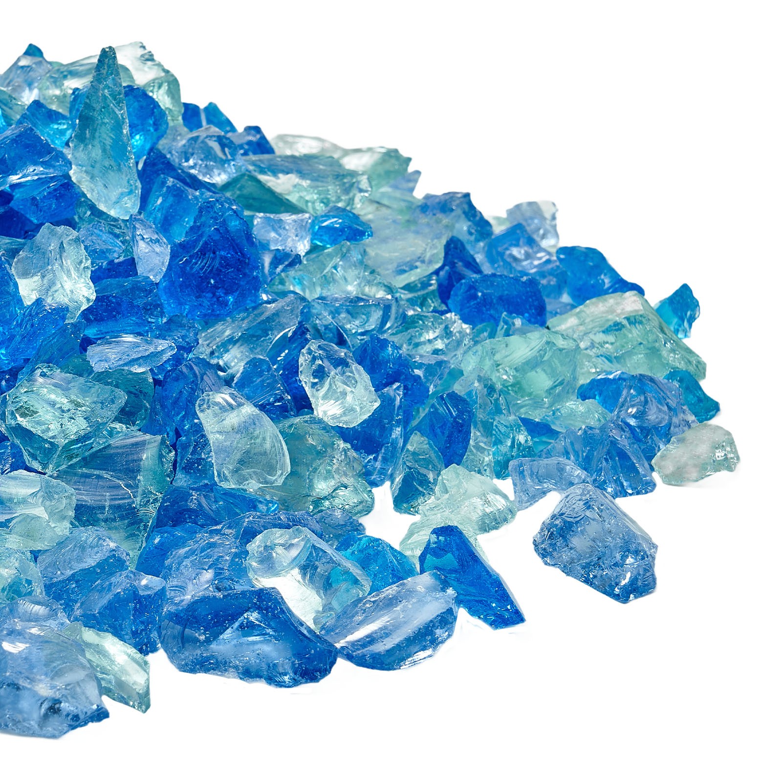 Uimoso 10 lbs 3/4-Inch Fire Pit Glass Rocks for Fireplace and Table, 3 Colors