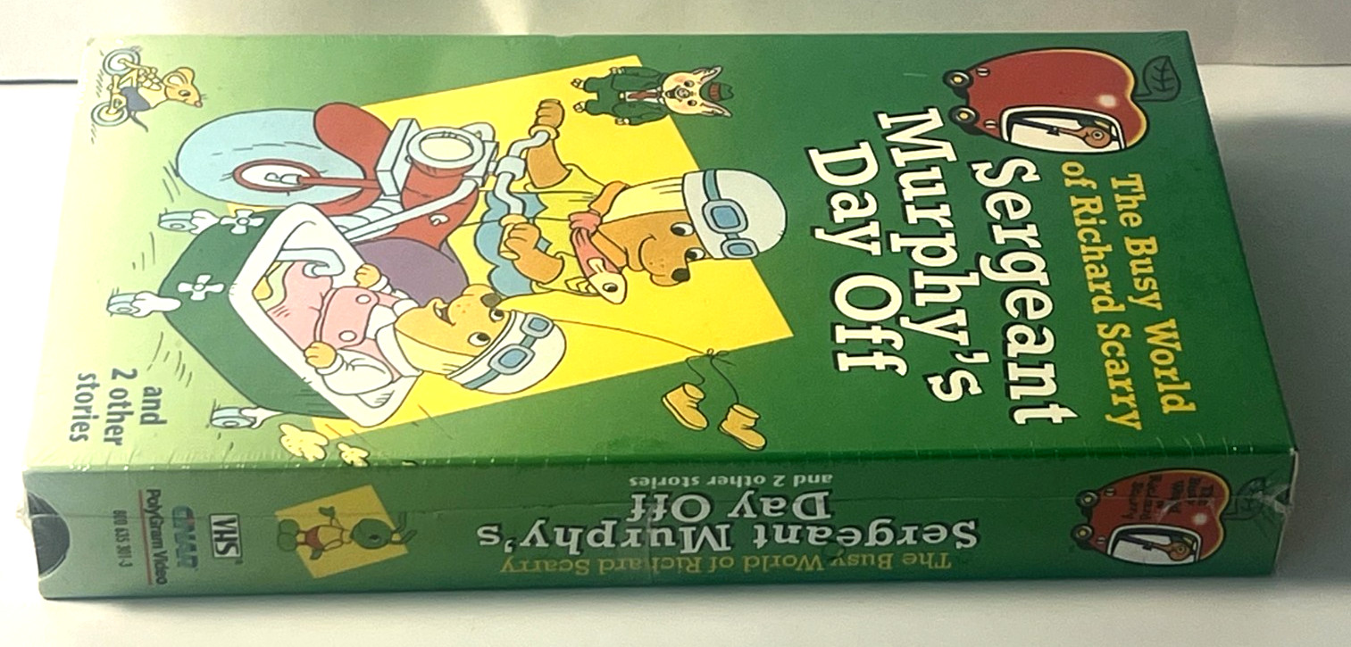 The Busy World of Richard Scarry Sergeant Murphys Day Off Vhs 1995 Rare New
