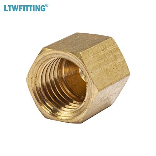 1/8-Inch Brass Compression Sleeves Ferrule with 1/8-Inch Compression Nut,