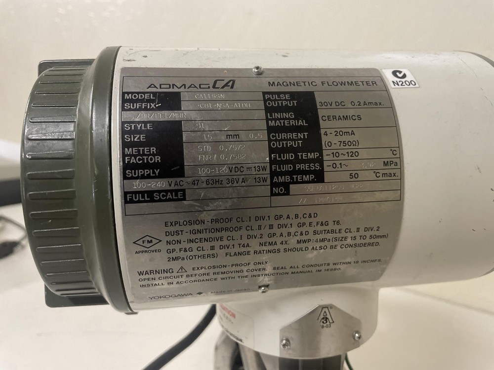 ADMAG CA CA115SN MAGNETIC FLOWMETER