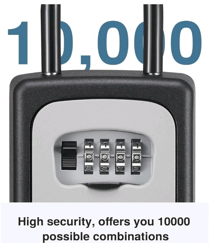 Puroma Lock Box Large Key Resettable Combination Code Security Safe Wall Mount