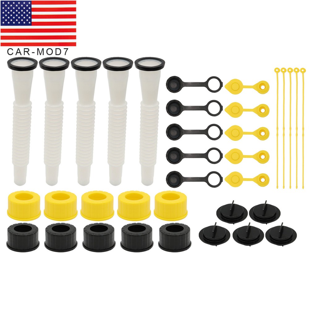 5 SETS Gas Can Spout For Blitz, Midwest ,Scepter, Briggs&Stratton Replacement