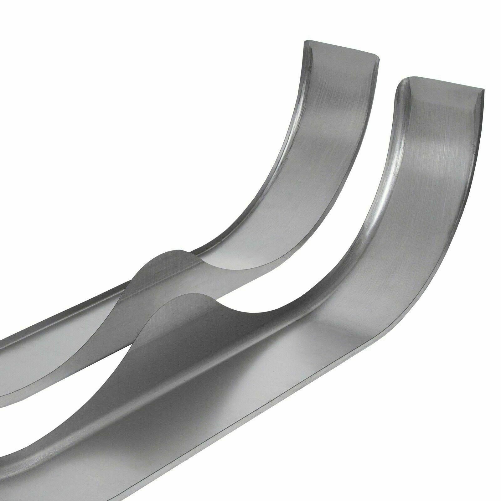 2PCS Tandem Round Trailer Axle Fender Cargo Tread Plate Teardrop 66"L 18"H 9"W