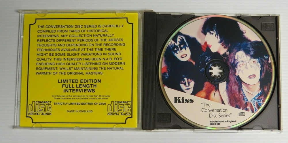 KISS CONVERSATION SERIES COMPACT DISC INTERVIEW UK 1980'S