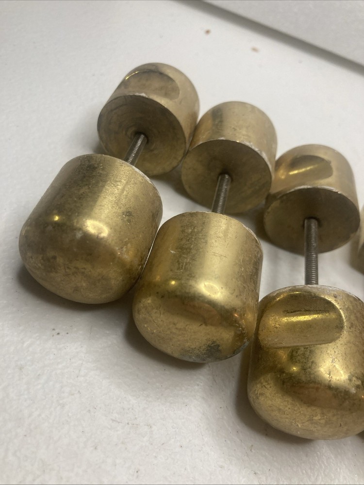 Double Sided Solid Brass Drawer Pulls. Lot Of (4). Heavy. I