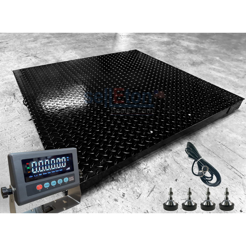 Industrial Floor Scale 48"x48" Weighing Solution with Data Transfer 1000 x .2 lb