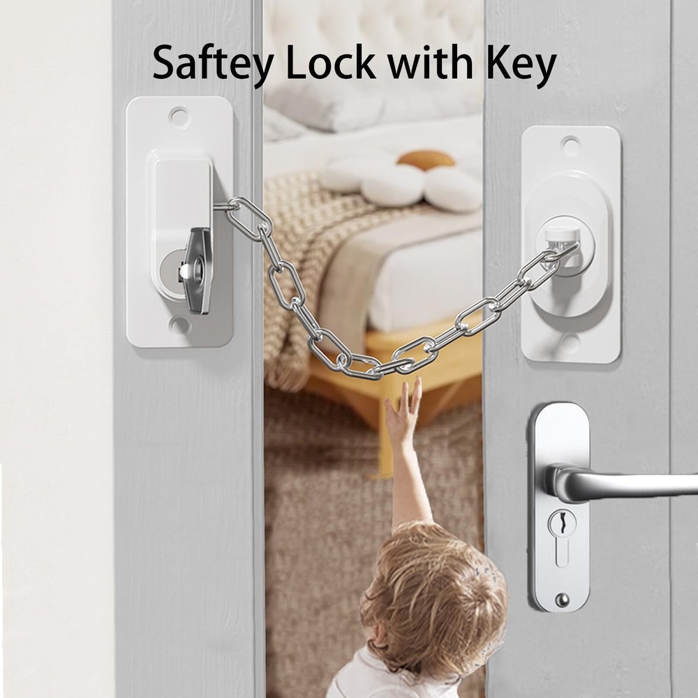 CMINGJ （2 Pack）Child Safety Locks, Adjustable Refrigerator Lock wi