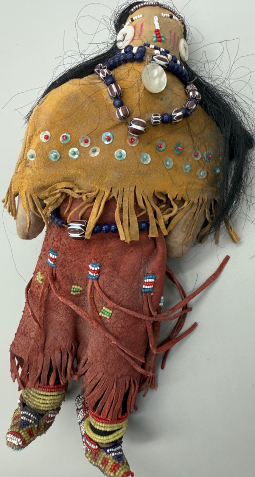 Antique Lakota Sioux Native American Double Sided Doll Anoglte 1890s Antique Dol