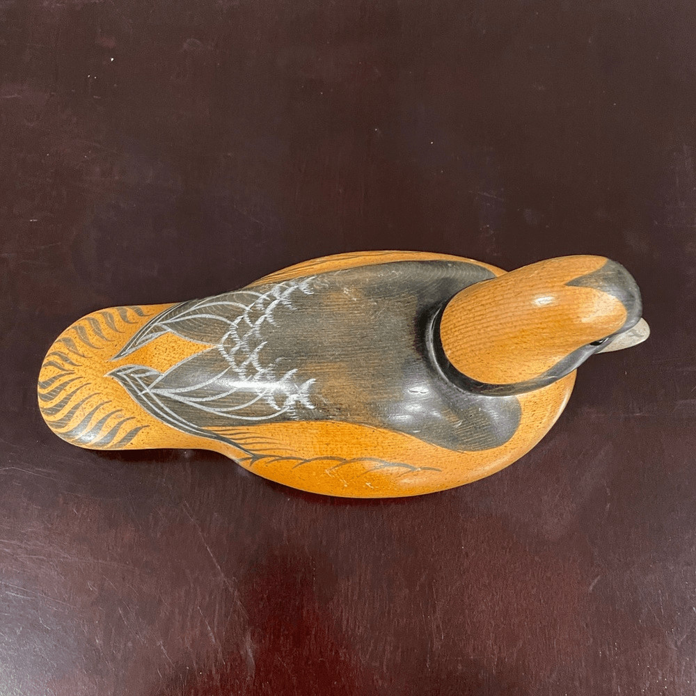 Vintage Wood Duck Figurine