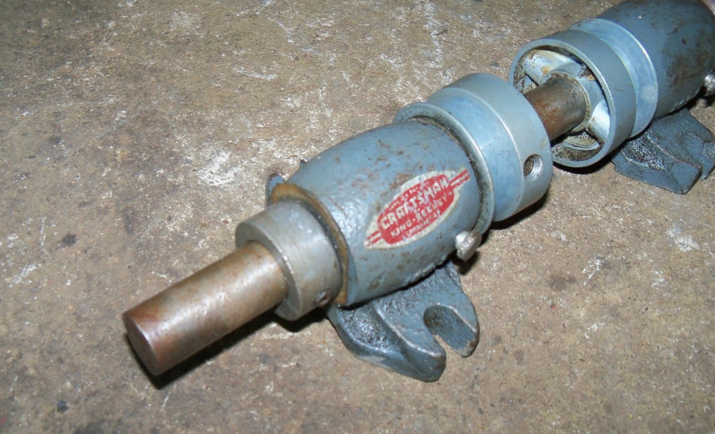 Vintage CRAFTSMAN Belt Drive Grinder Arbor Shaft Bushings Pulleys Collars 018242