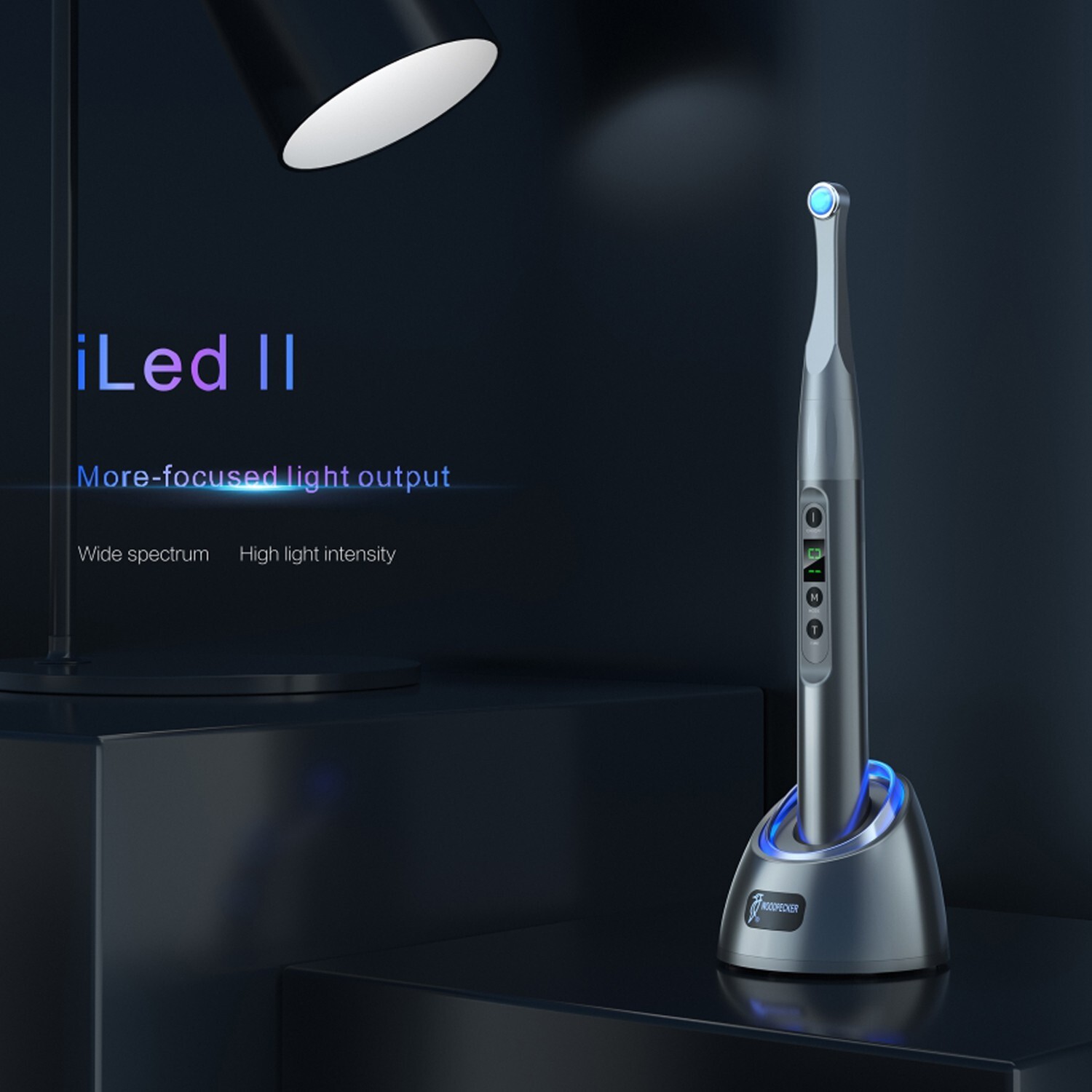 Woodpecker i LED II Dental Curing Light 3 Modes Intensity 3000mw 1Sec For Curing