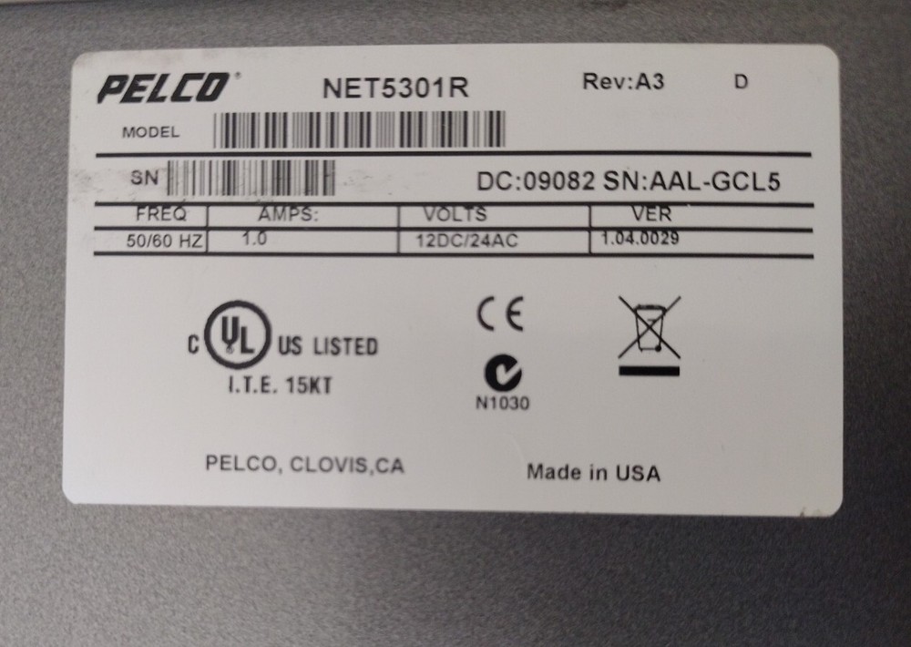 Pelco Video Stream Decoder Module NET5301R Used item in good condition..