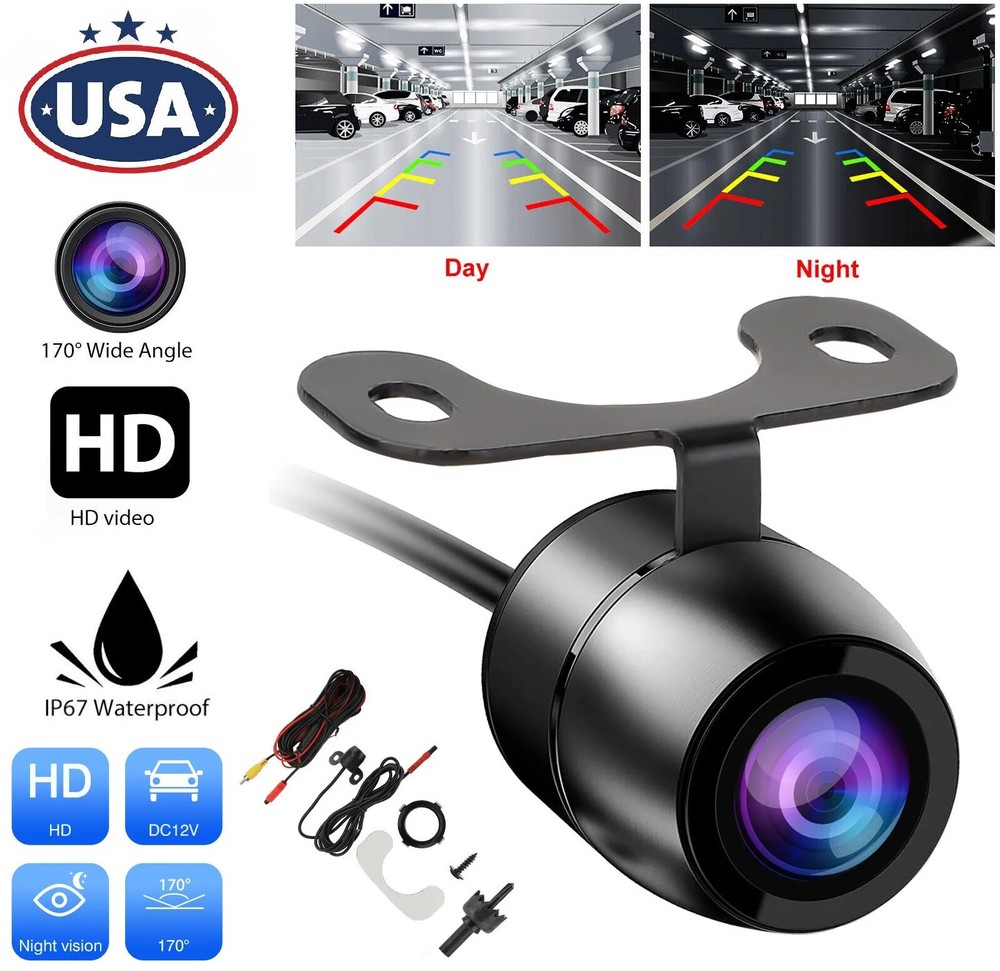 170° CMOS Car Front/Side/Rear View Reverse Backup Night Vision Parking Camera HD