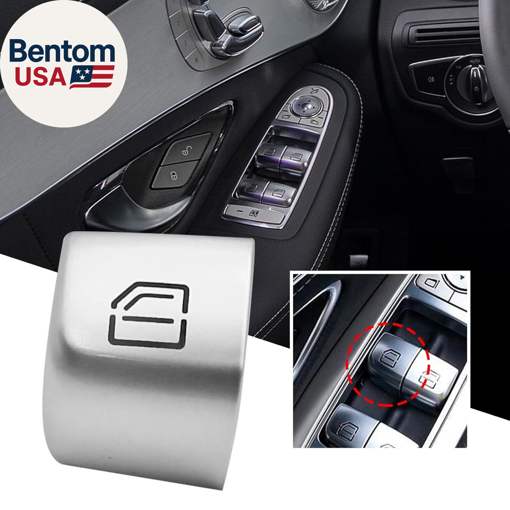 Replacement Front Left Window Switch Button Covers for Mercedes-Benz C, E, GLC C
