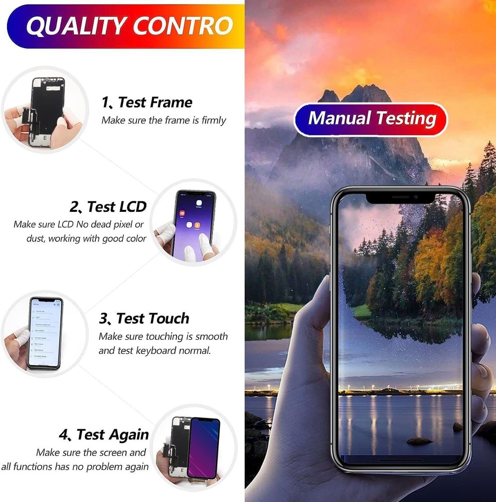 For iPhone X Display LCD Touch Screen Digitizer Assembly Replacement A+ Quality