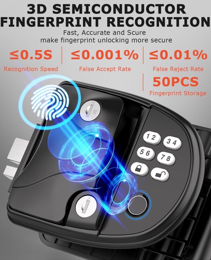 RV Door Lock Replacement, RV Lock Keyless Entry w/Remote Fob Controller