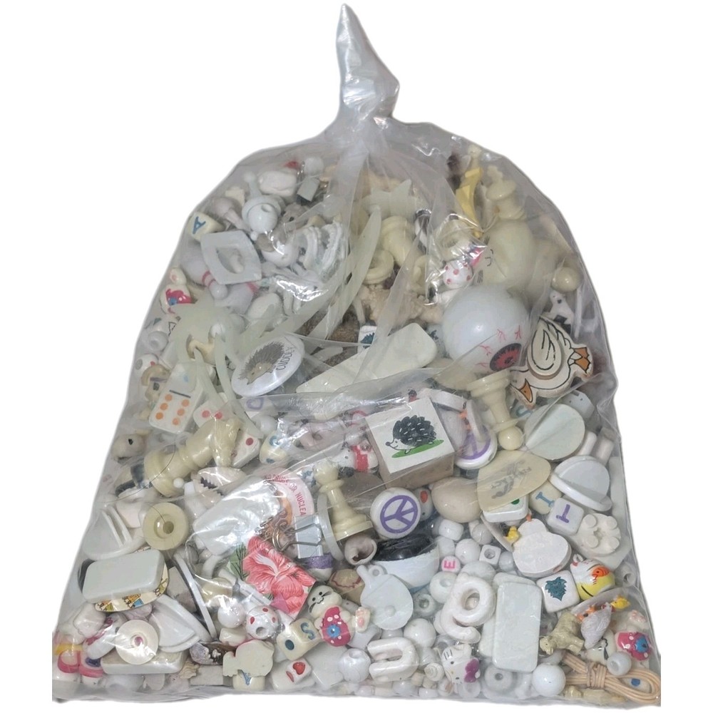 White - Curated Assemblage Materials For Art Project