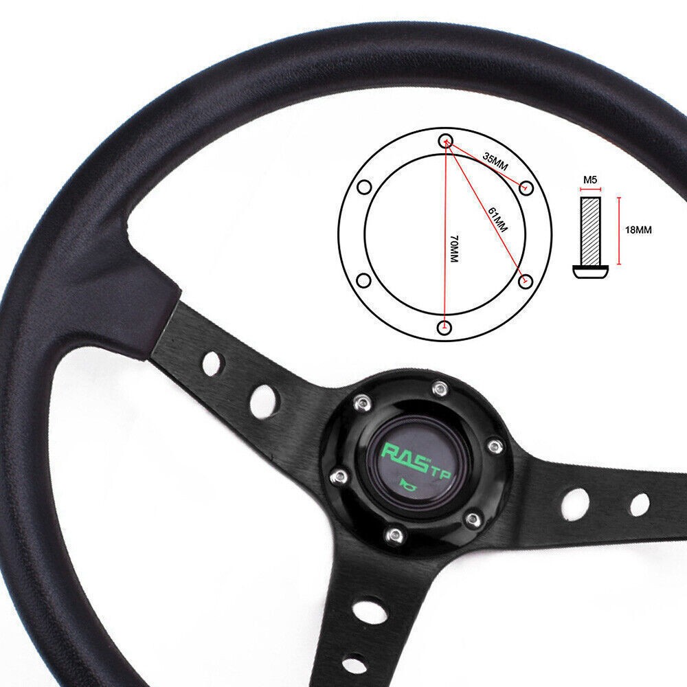 14"Steering Wheel+Quick Release+Hub Adapter For Mitsubishi Eclipse Lancer Galant
