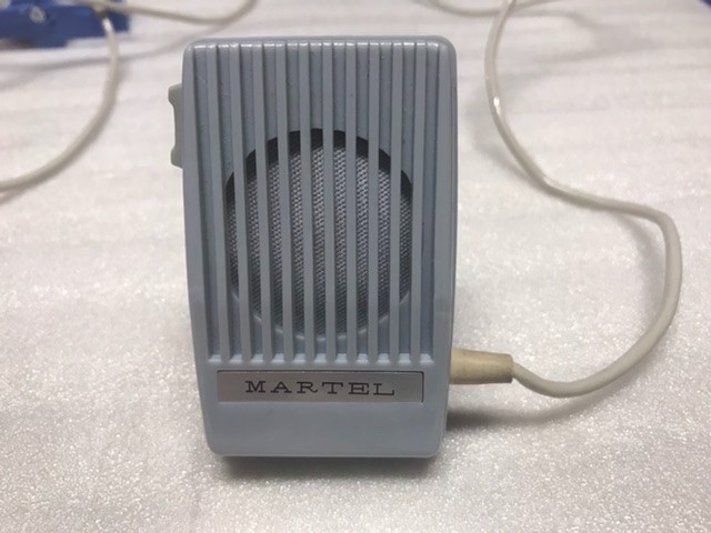 Vintage Martel Dynamic Microphone with stand  pulled from a working unit