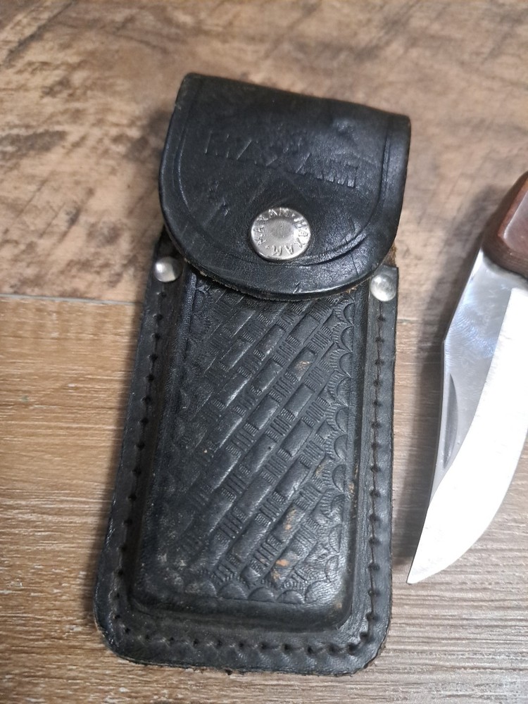 Vtg. Nighthawk V Monogrammed Folding Knife