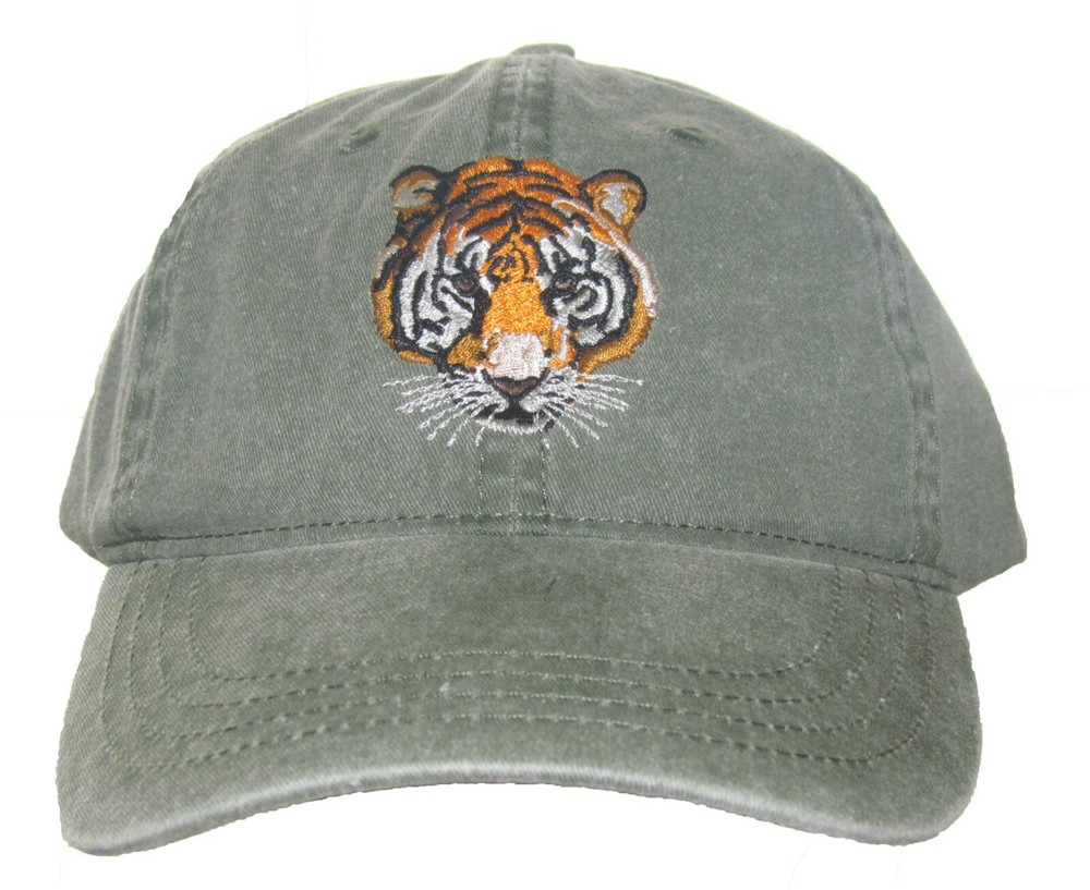 Tiger Embroidered Cotton Cap NEW