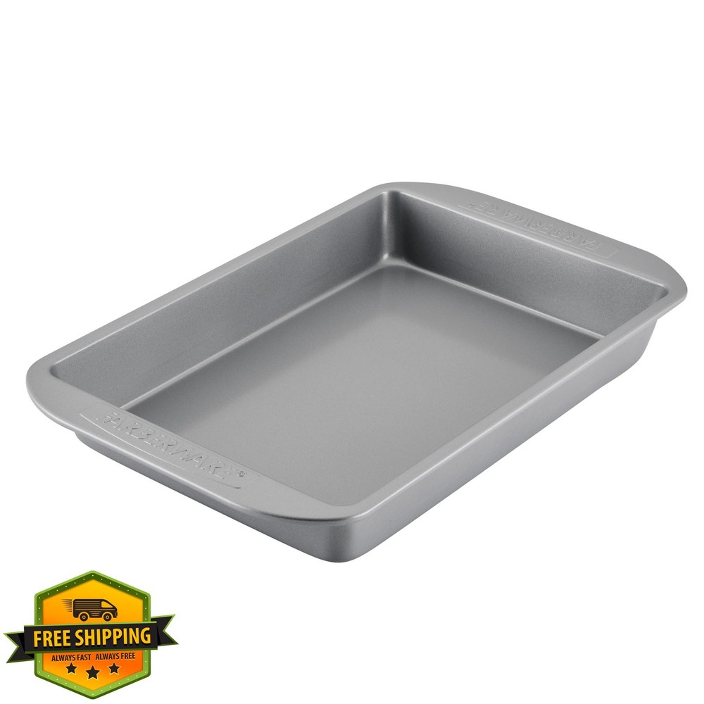 Farberware Nonstick Rectangle Baking Pan 9x13 Inch Gray