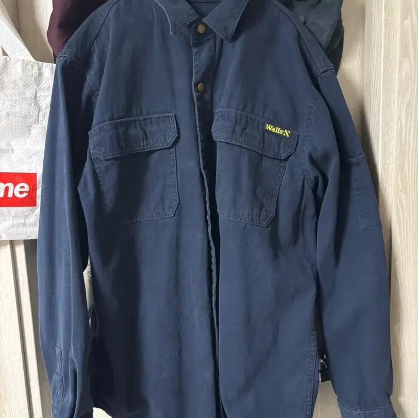 Walls Work Shirt with Ample Storage Navy Official
