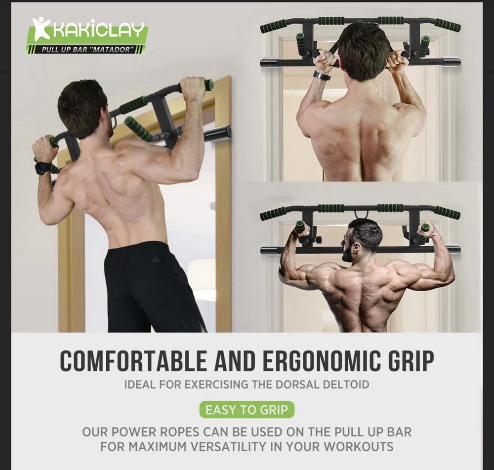 2026 Upgrade Multi-Grip Pull Up Bar with Smart Larger Hooks Technology - USA ...