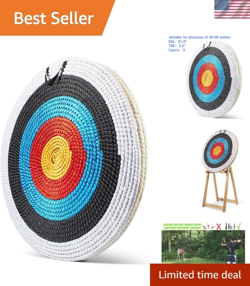 Lightweight Straw Archery Target - 3 Layer Design for Seamless Shooting Practice