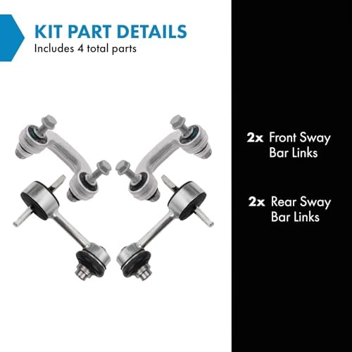 Front & Rear Sway Bar Stabilizer Link Set Compatible with 2002-2009 Audi A4